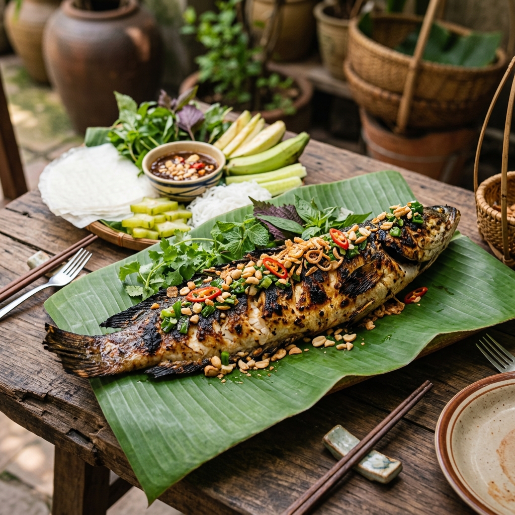 Cá Lóc Nướng Trui
